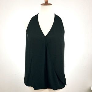 LILY WHITE Sleeveless Drape Top Blouse M